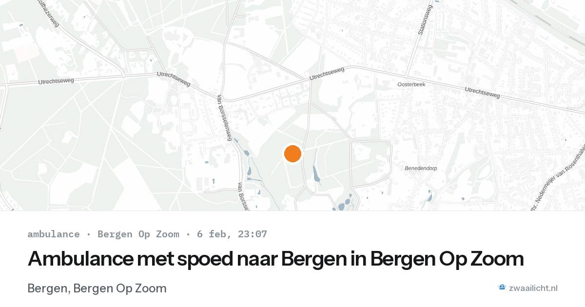 Ambulance met spoed naar Bergen in Bergen Op Zoom — 6 feb 2026