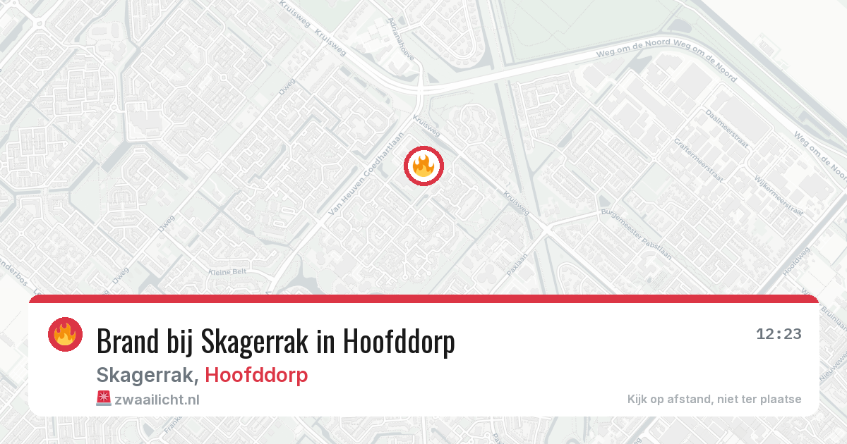 Brand bij Skagerrak in Hoofddorp — 31 mei 2026