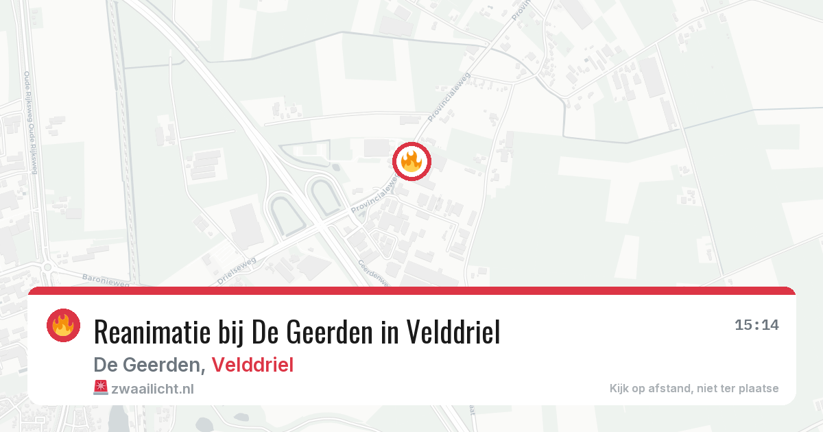 Reanimatie bij De Geerden in Velddriel — 17 mrt 2026