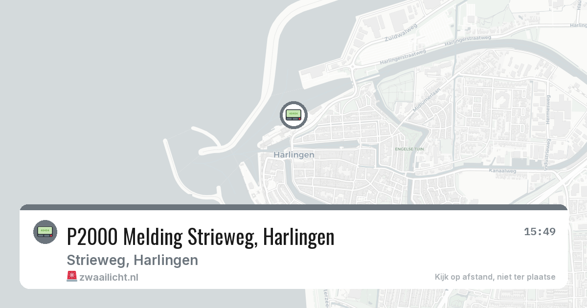 P2000 Melding Strieweg, Harlingen — 11 mrt 2026
