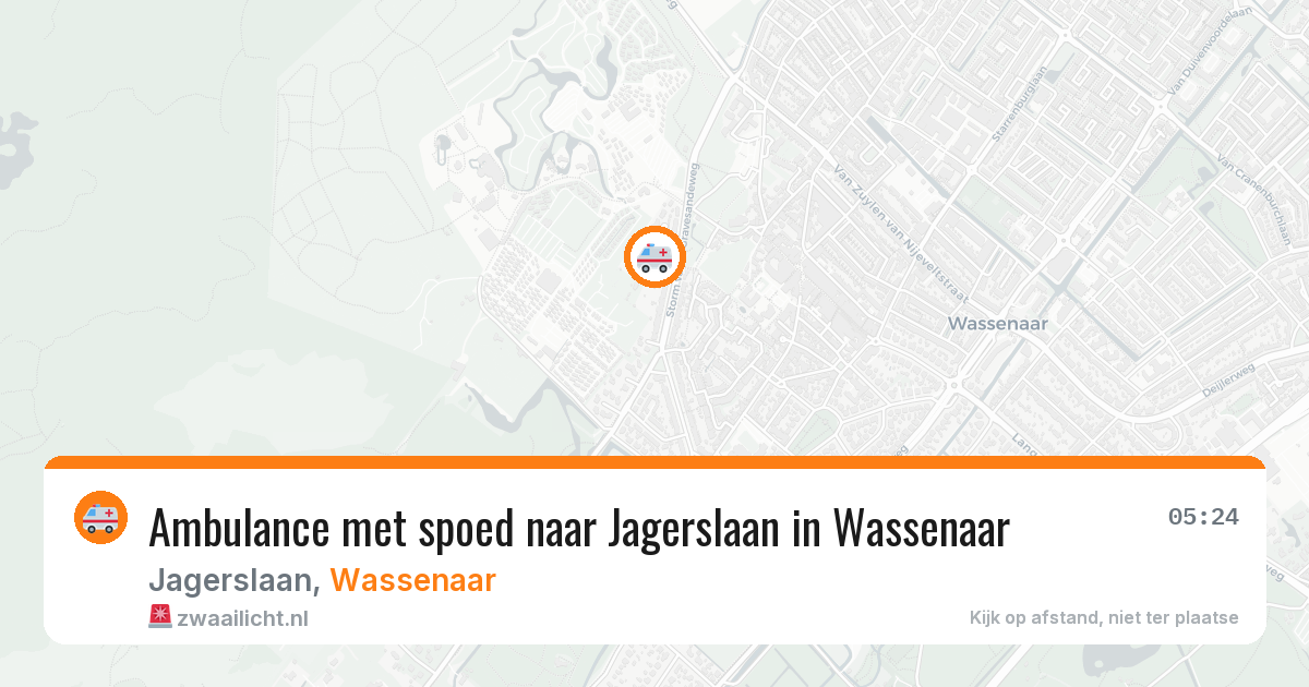 Ambulance met spoed naar Jagerslaan in Wassenaar — 19 jun 2026