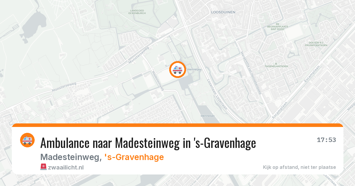 Ambulance naar Madesteinweg in 's-Gravenhage — 24 jun 2026