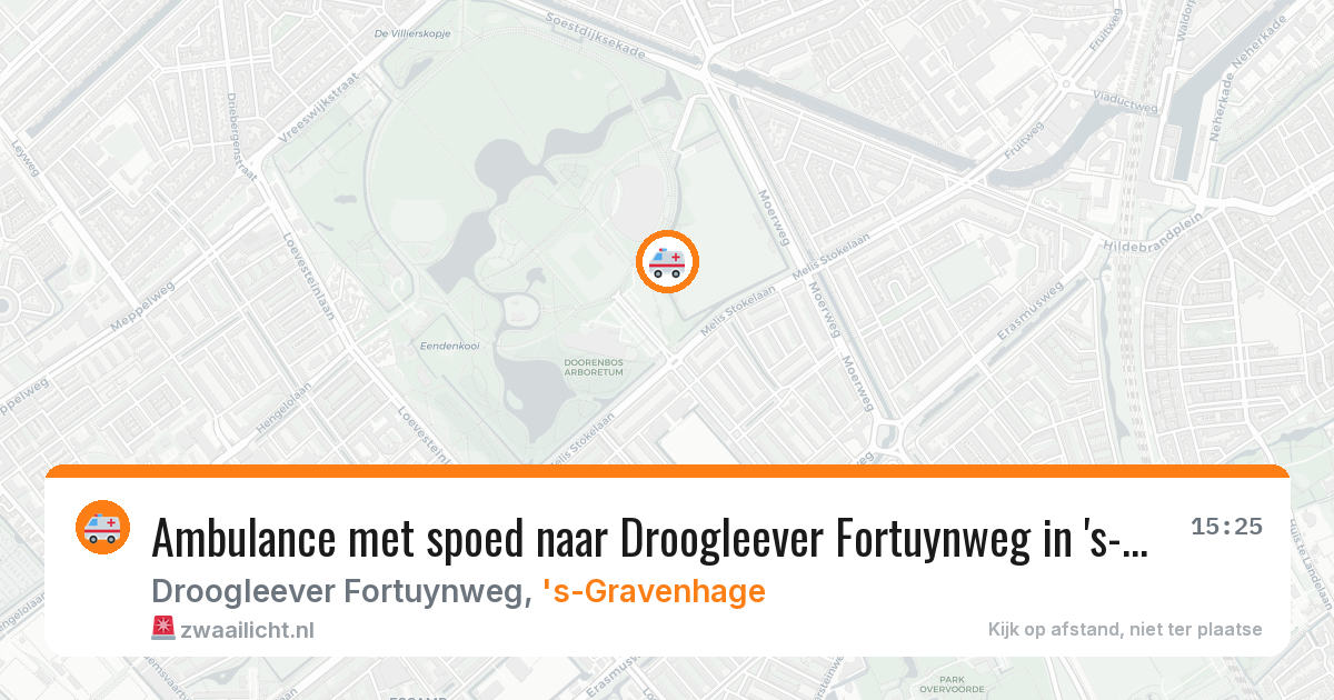 Ambulance met spoed naar Droogleever Fortuynweg in 's-Gravenhage — 4 apr 2026