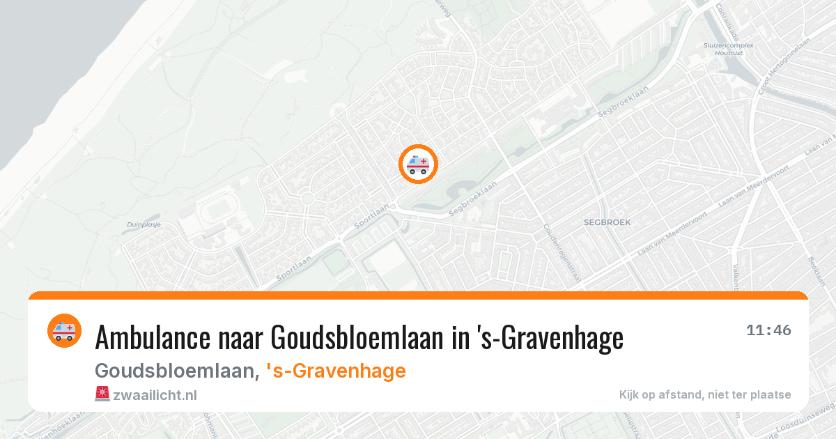 Ambulance naar Goudsbloemlaan in 's-Gravenhage — 8 aug 2026