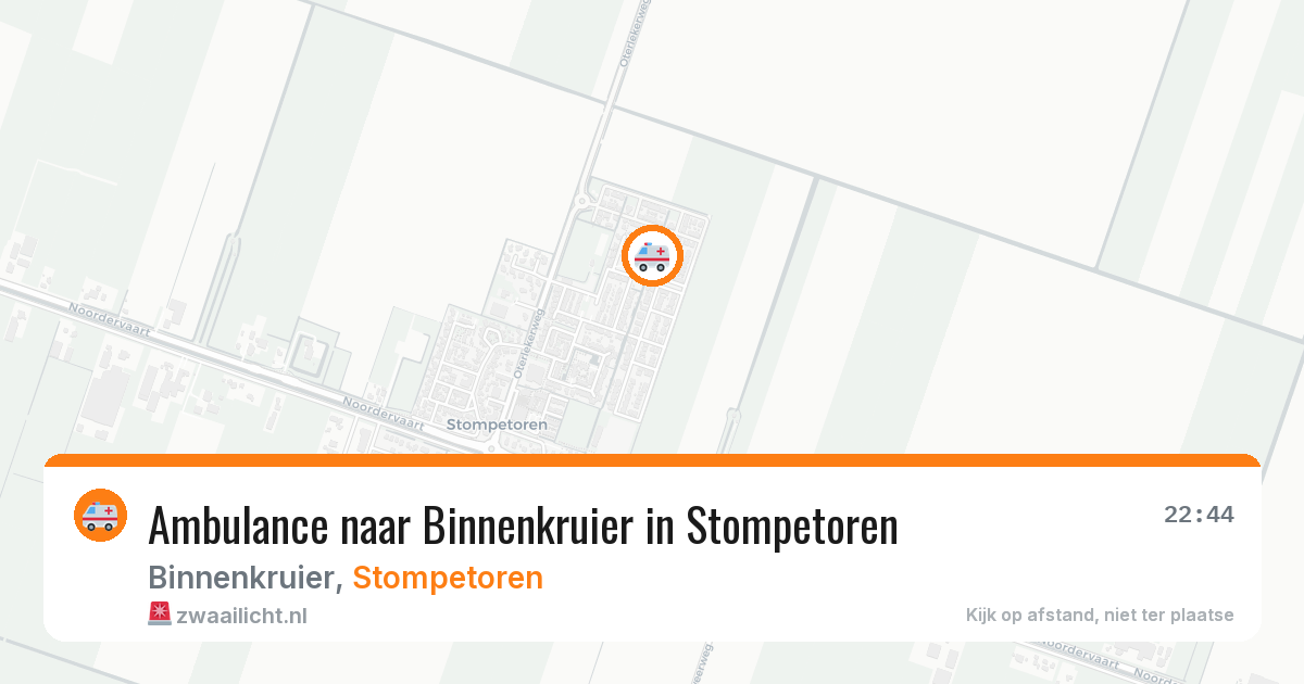 Ambulance naar Binnenkruier in Stompetoren — 26 jul 2026
