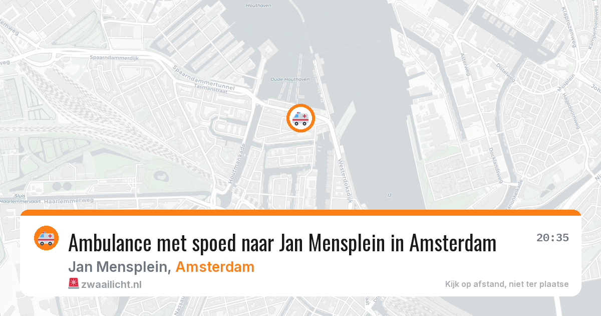 Ambulance met spoed naar Jan Mensplein in Amsterdam — 27 jul 2026