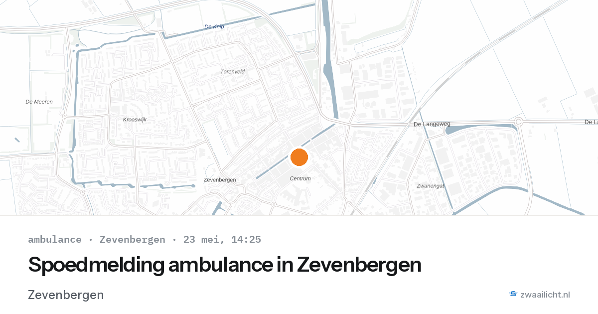 Spoedmelding ambulance in Zevenbergen — 11 mrt 2026