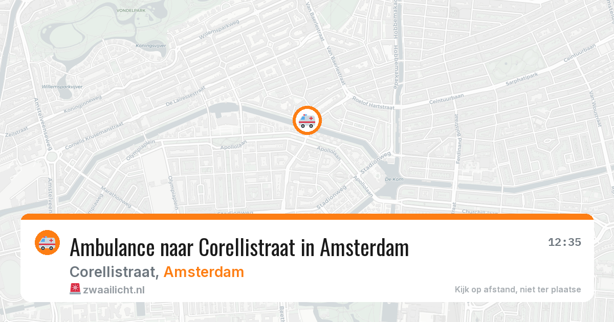 Ambulance naar Corellistraat in Amsterdam — 11 jun 2026