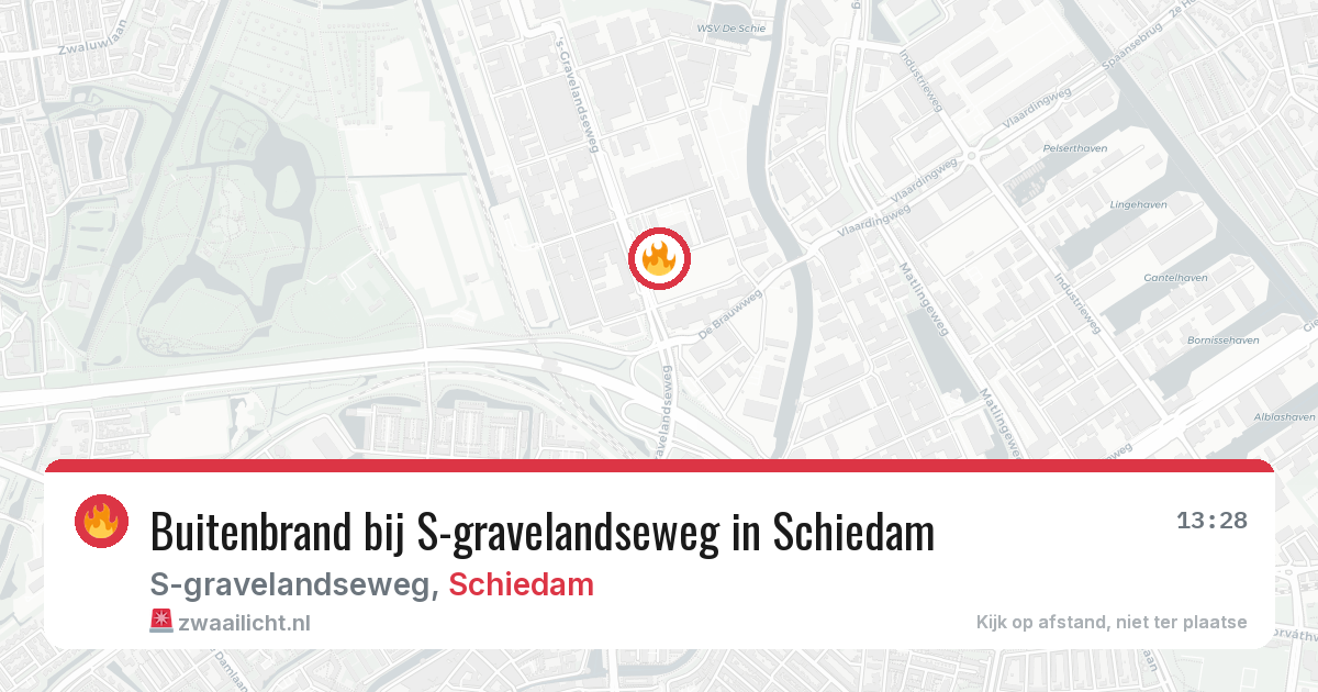 Buitenbrand bij S-gravelandseweg in Schiedam — 28 mei 2026