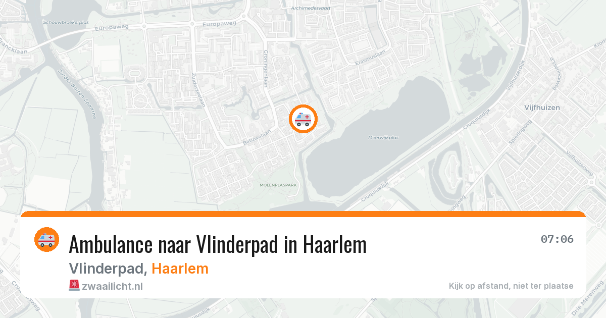 Ambulance naar Vlinderpad in Haarlem — 9 feb 2026