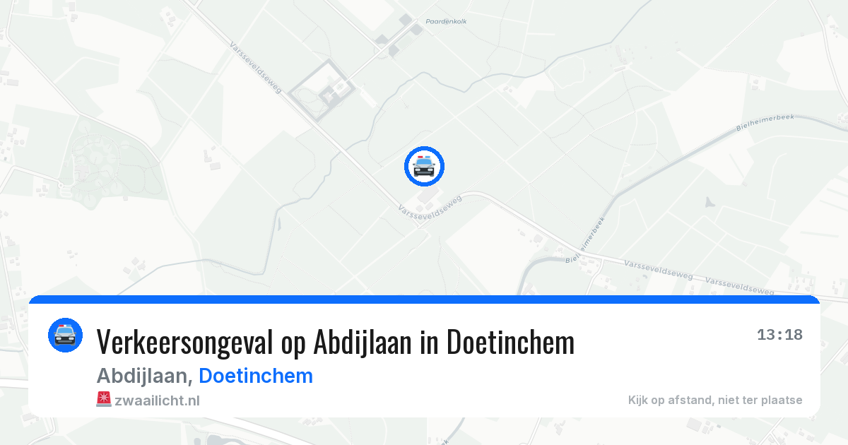 Verkeersongeval op Abdijlaan in Doetinchem — 19 jul 2026