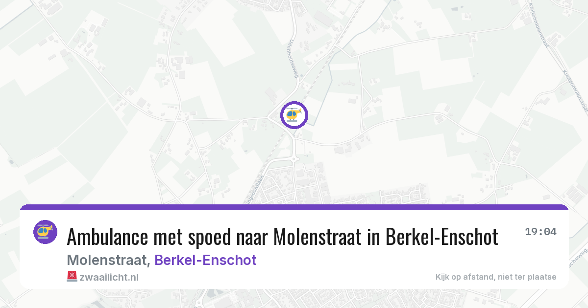Ambulance met spoed naar Molenstraat in Berkel-Enschot — 3 jun 2026