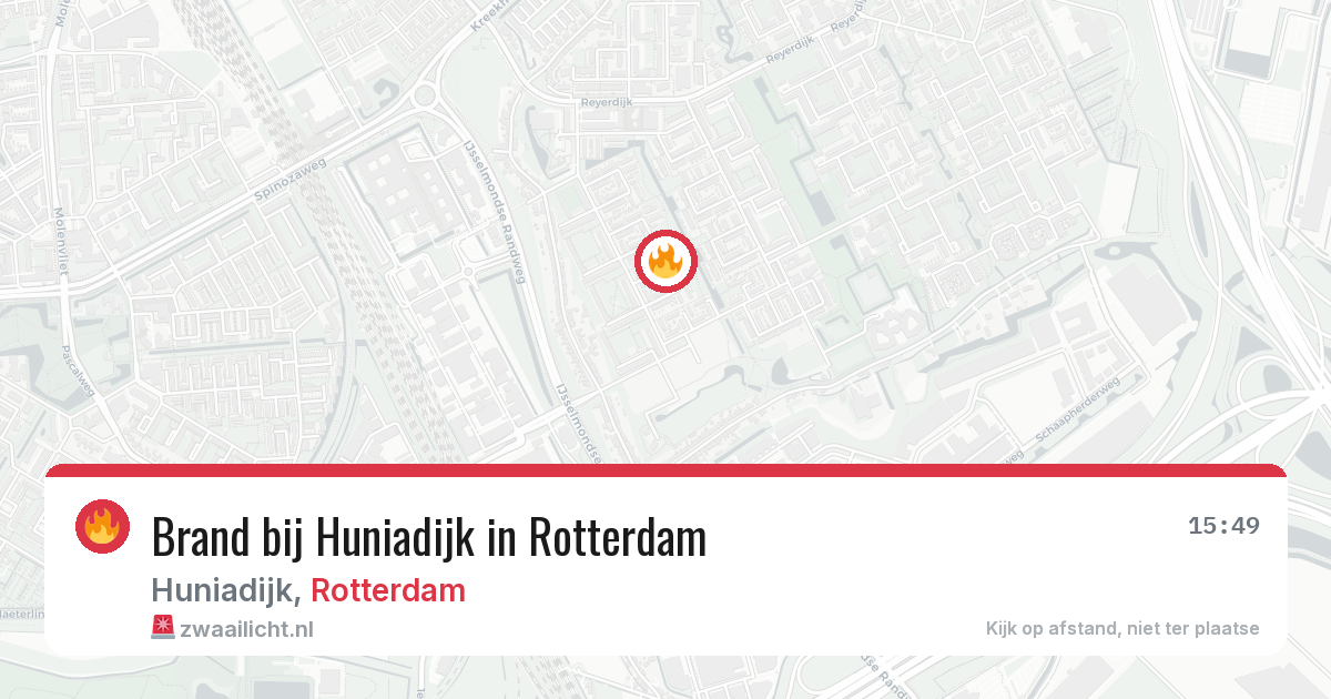 Brand bij Huniadijk in Rotterdam — 30 mei 2026