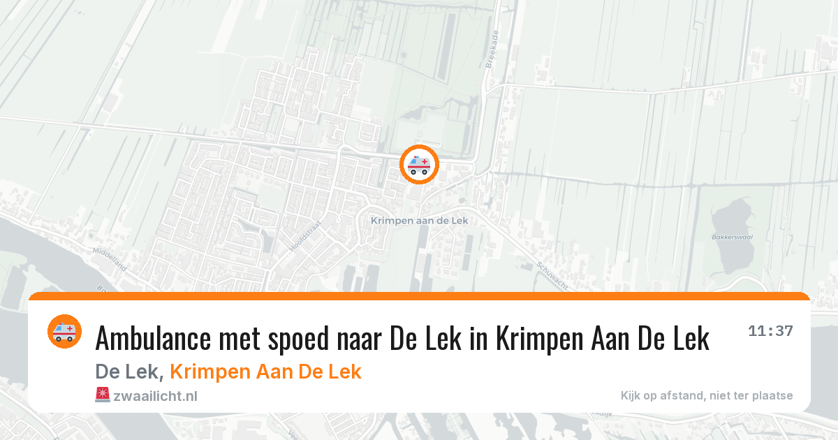 Ambulance met spoed naar De Lek in Krimpen Aan De Lek — 29 jun 2026