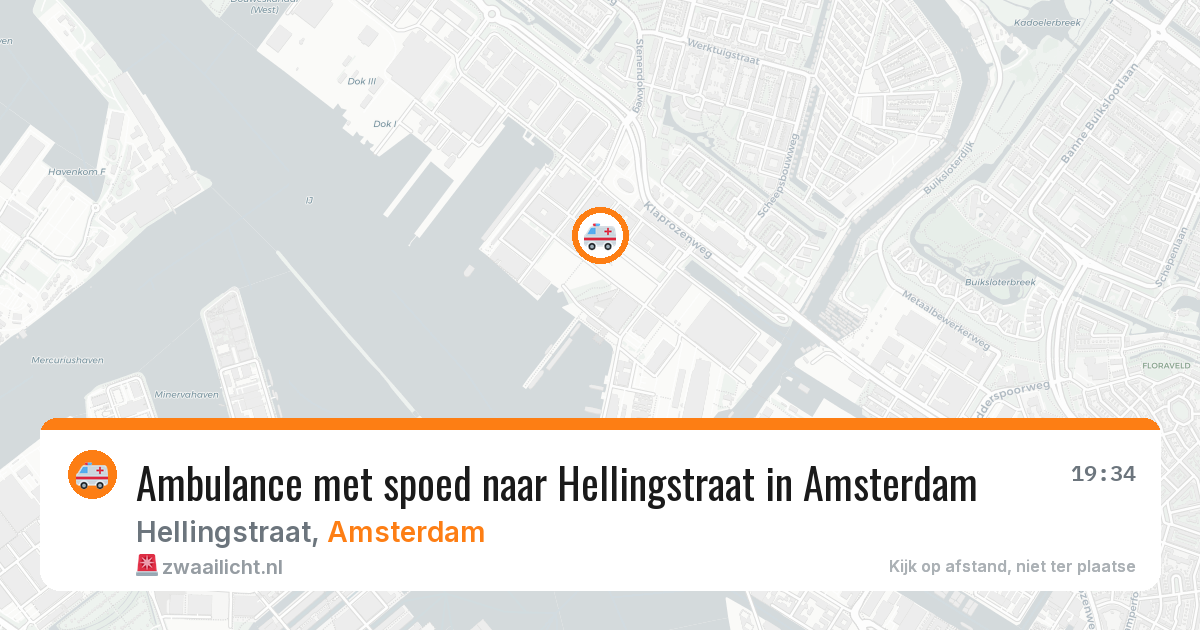 Ambulance met spoed naar Hellingstraat in Amsterdam — 20 mrt 2026