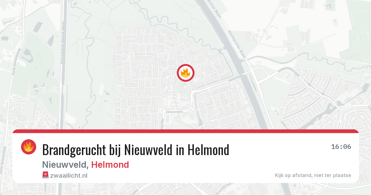 Brandgerucht bij Nieuwveld in Helmond — 25 jun 2026