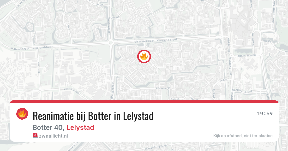 Reanimatie bij Botter in Lelystad — 20 feb 2026