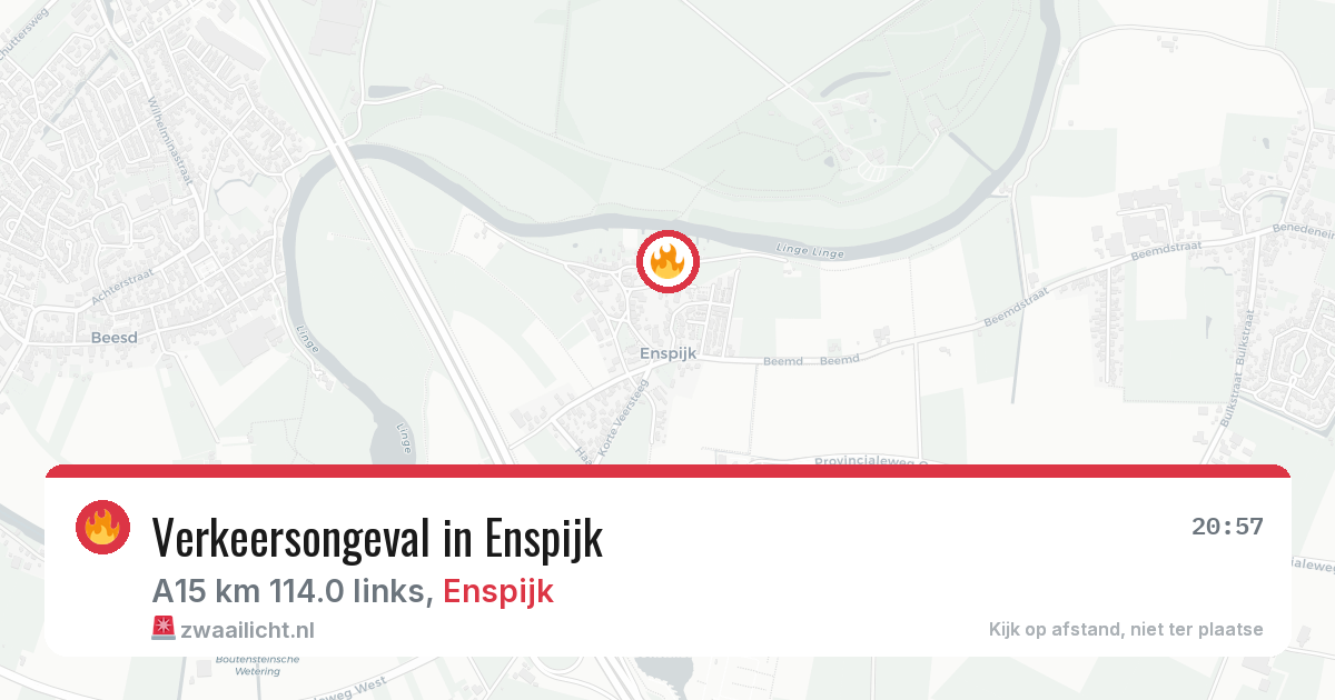 Verkeersongeval in Enspijk — 12 jun 2026
