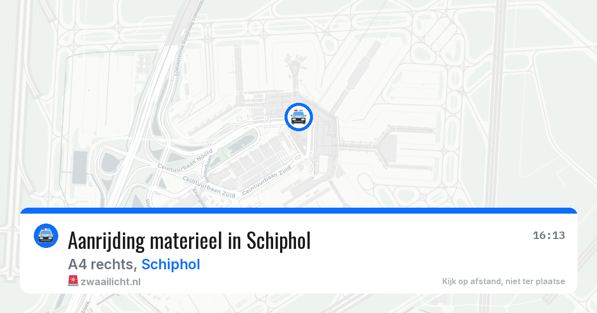 Aanrijding materieel in Schiphol — 8 jun 2026