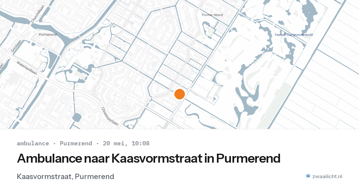 Ambulance naar Kaasvormstraat in Purmerend — 20 mei 2026