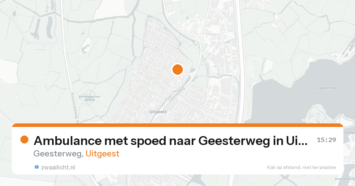Ambulance met spoed naar Geesterweg in Uitgeest — 18 aug 2026