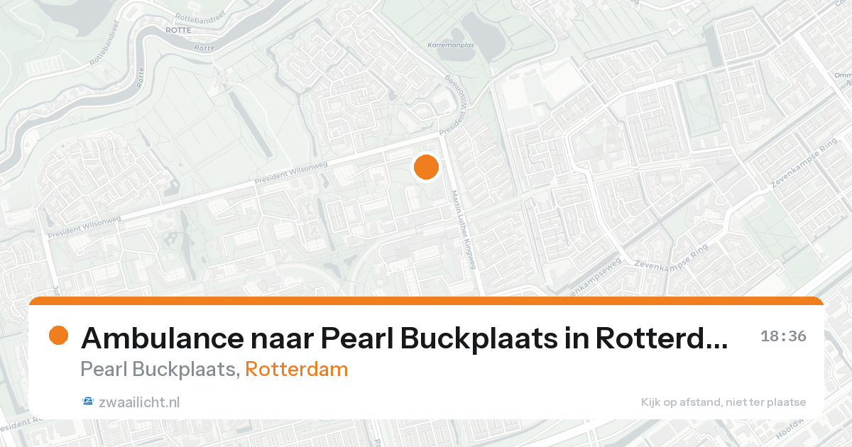 Ambulance naar Pearl Buckplaats in Rotterdam — 18 aug 2026