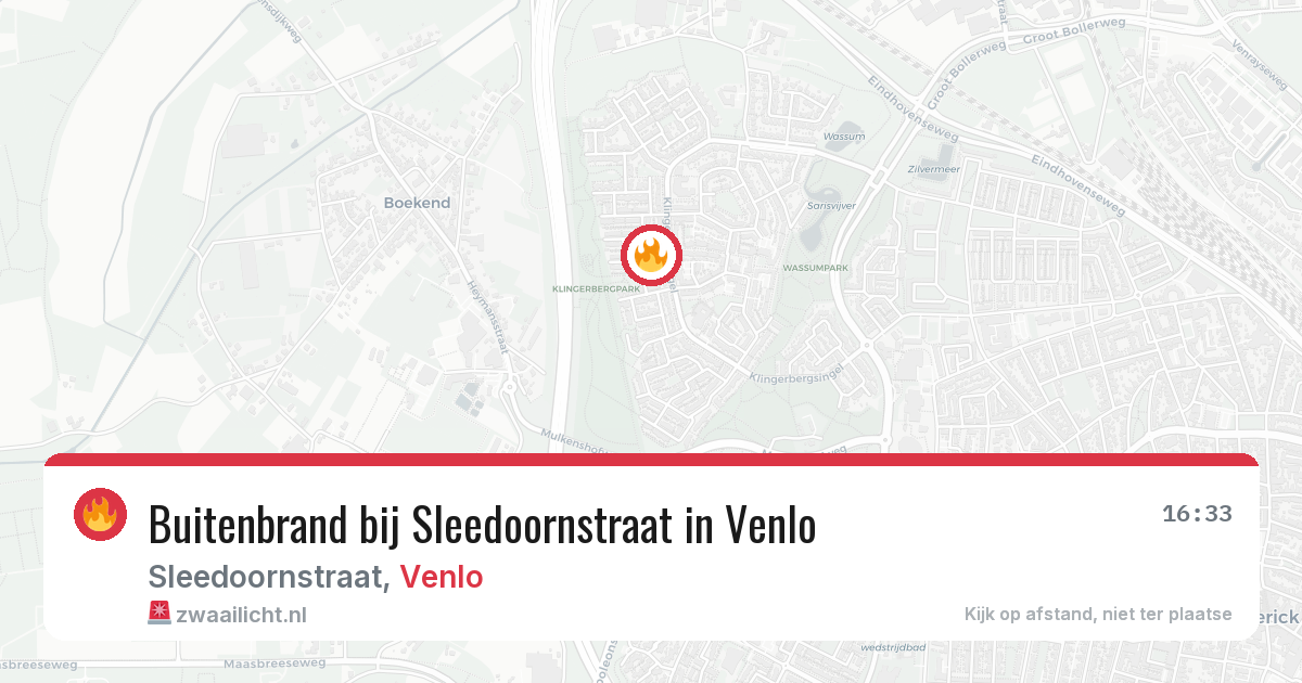 Buitenbrand bij Sleedoornstraat in Venlo — 17 jul 2026