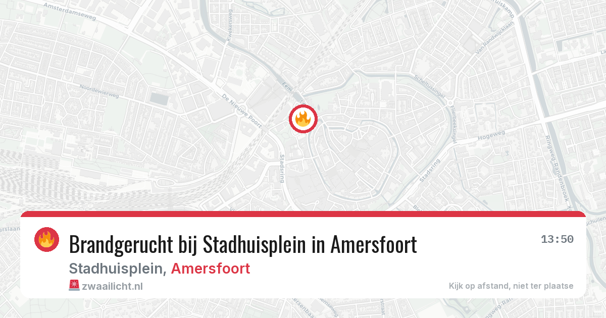 Brandgerucht bij Stadhuisplein in Amersfoort — 21 mei 2026