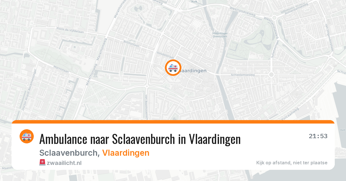 Ambulance naar Sclaavenburch in Vlaardingen — 24 mei 2026