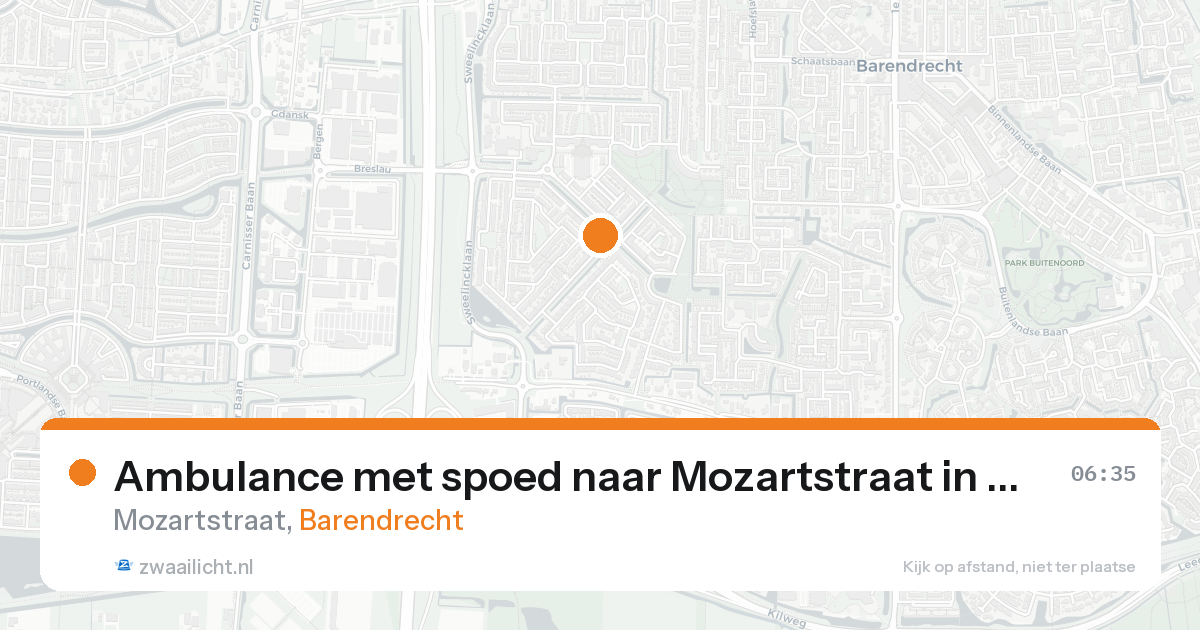 Ambulance met spoed naar Mozartstraat in Barendrecht — 30 jun 2026