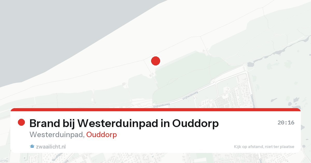 Brand bij Westerduinpad in Ouddorp — 25 aug 2026