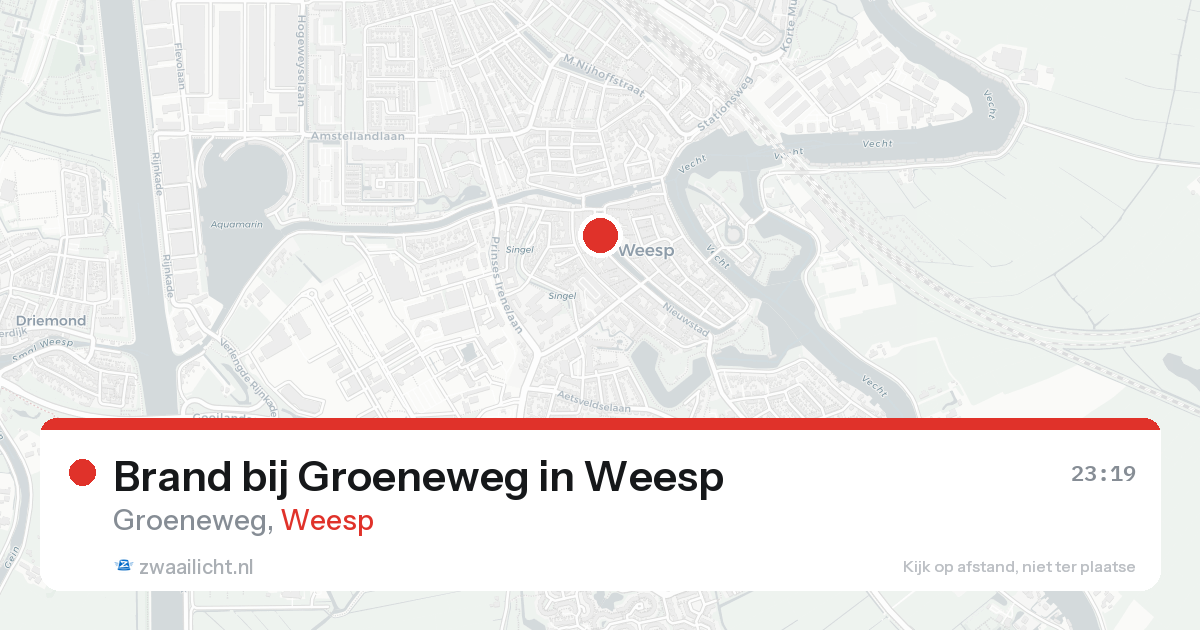 Brand bij Groeneweg in Weesp — 19 jun 2026