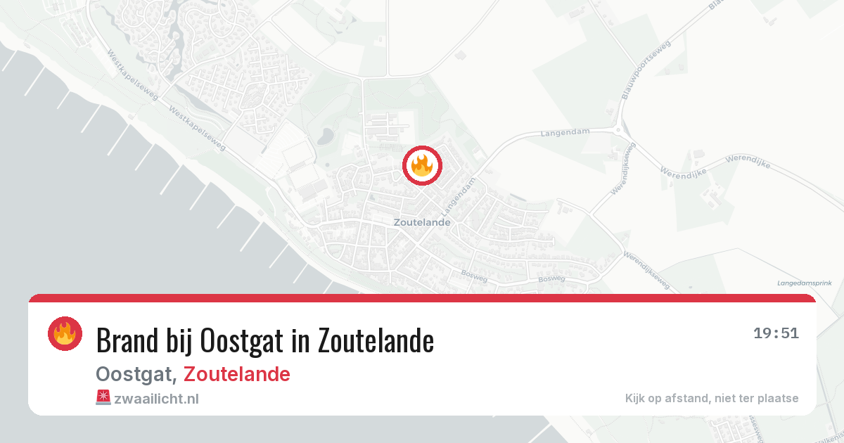 Brand bij Oostgat in Zoutelande — 26 jun 2026