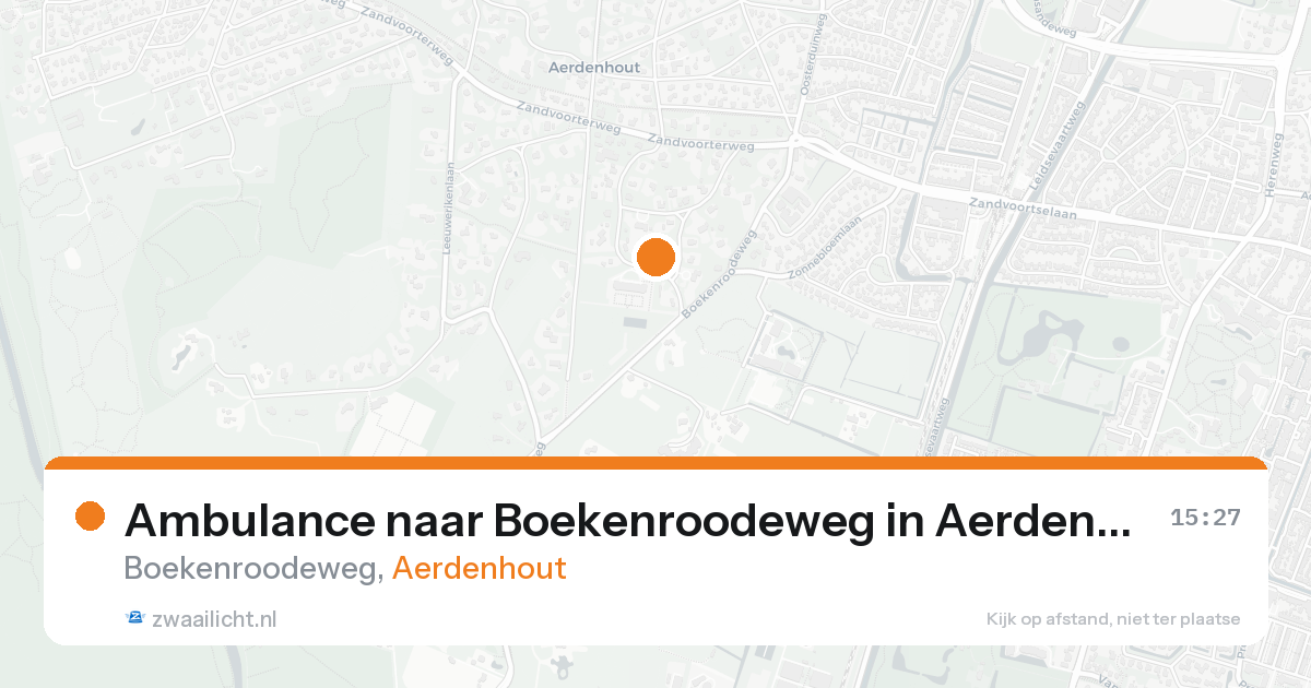 Ambulance naar Boekenroodeweg in Aerdenhout — 14 aug 2026