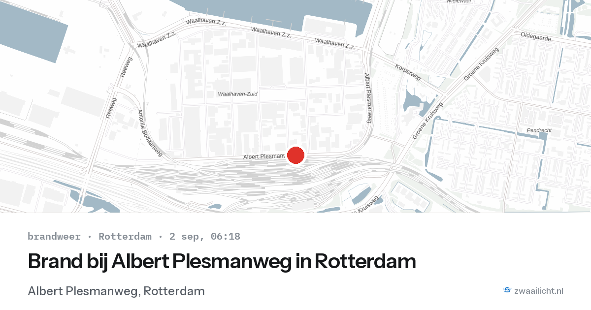 Brand bij Albert Plesmanweg in Rotterdam — 2 sep 2026