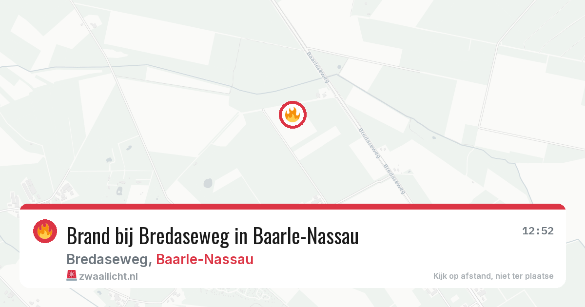 Brand bij Bredaseweg in Baarle-Nassau — 30 mei 2026