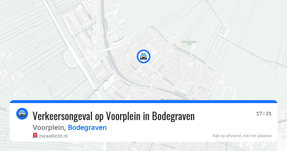 Verkeersongeval op Voorplein in Bodegraven — 19 apr 2026
