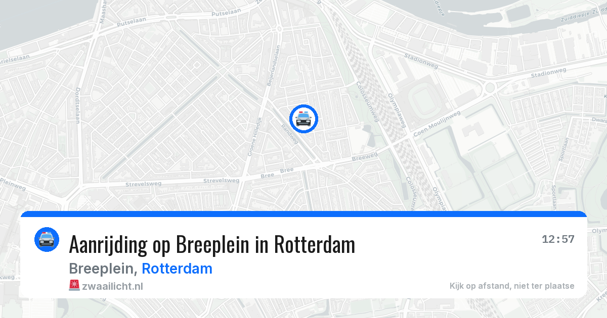 Aanrijding op Breeplein in Rotterdam — 29 jan 2026