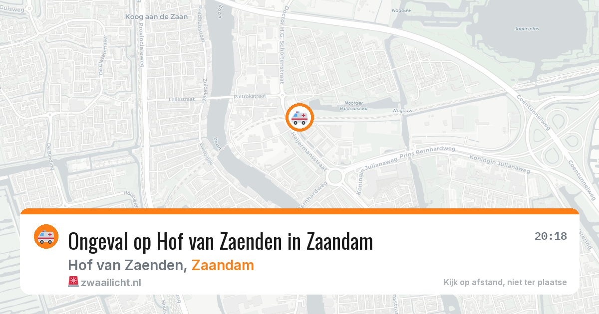 Ongeval op Hof van Zaenden in Zaandam — 25 jan 2026