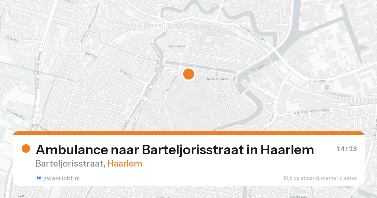 Ambulance naar Barteljorisstraat in Haarlem — 23 aug 2026
