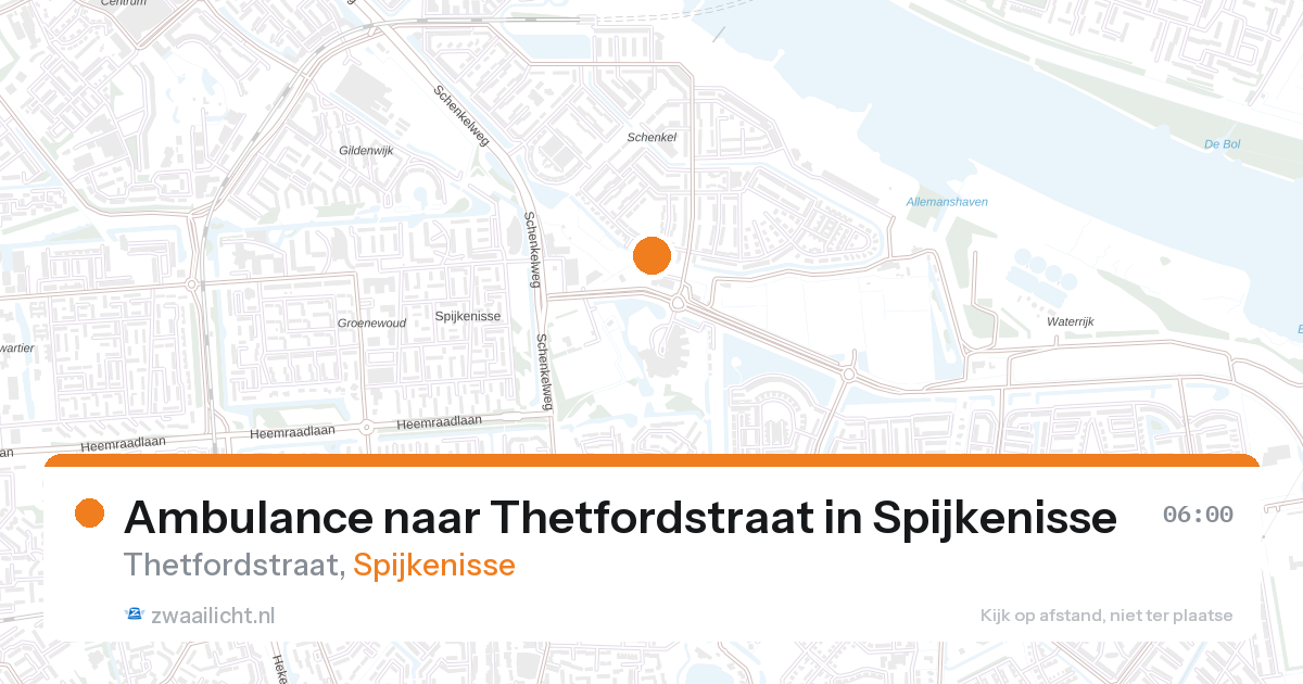 Ambulance naar Thetfordstraat in Spijkenisse — 27 aug 2026