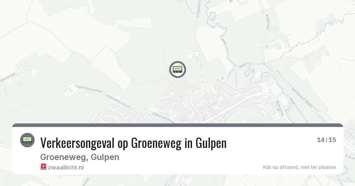 Verkeersongeval op Groeneweg in Gulpen — 14 jun 2026