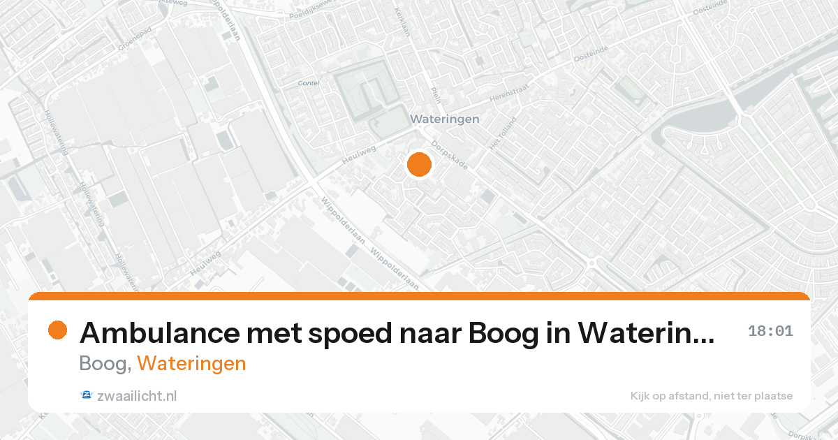 Ambulance met spoed naar Boog in Wateringen — 20 aug 2026