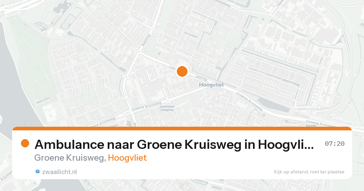 Ambulance naar Groene Kruisweg in Hoogvliet — 26 aug 2026