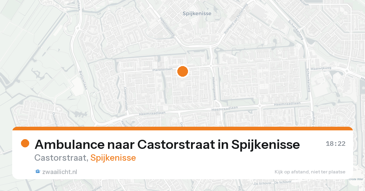 Ambulance naar Castorstraat in Spijkenisse — 31 jan 2026