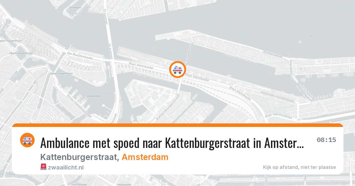 Ambulance met spoed naar Kattenburgerstraat in Amsterdam — 29 jan 2026