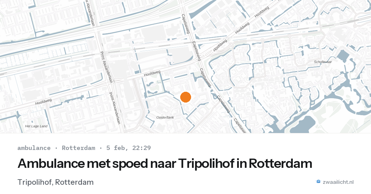 Ambulance met spoed naar Tripolihof in Rotterdam — 5 feb 2026