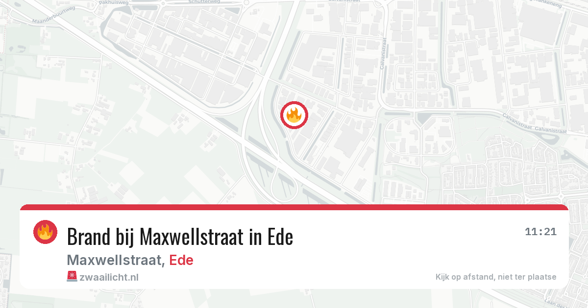 Brand bij Maxwellstraat in Ede — 3 jun 2026