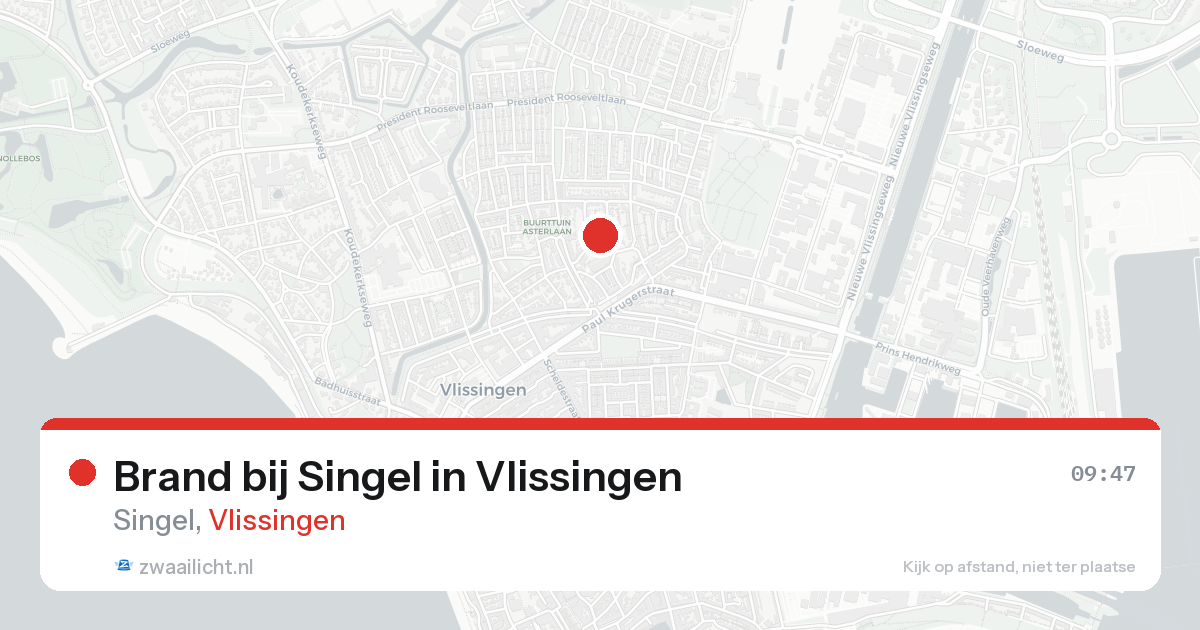 Brand bij Singel in Vlissingen — 19 aug 2026
