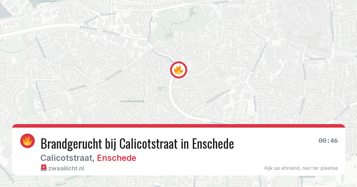Brandgerucht bij Calicotstraat in Enschede — 7 mei 2026